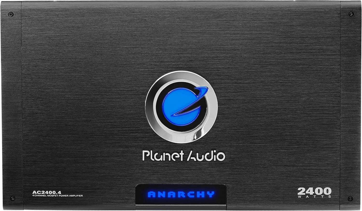 Planet Audio AC2400.4 4 Channel Car Amplifier - 2400 High Output, 2 Ohm, High/Low Level Inputs, High/Low Pass Crossover, Hook Up to Subwoofer for Bass wireless audio bridge,Bluetooth transmitter,WiFi audio link,