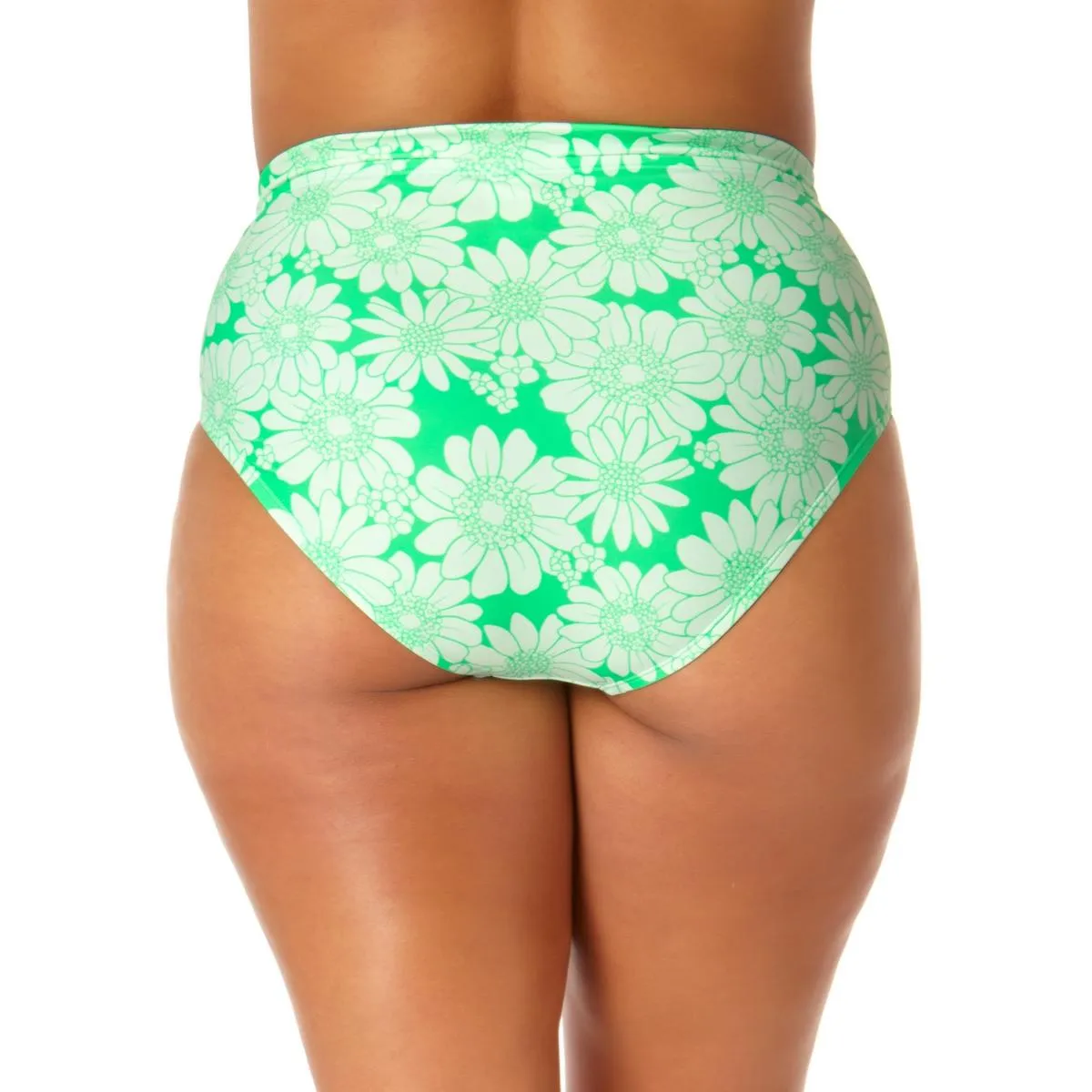 Plus Womens Floral Print Summer Swim Bottom Separates