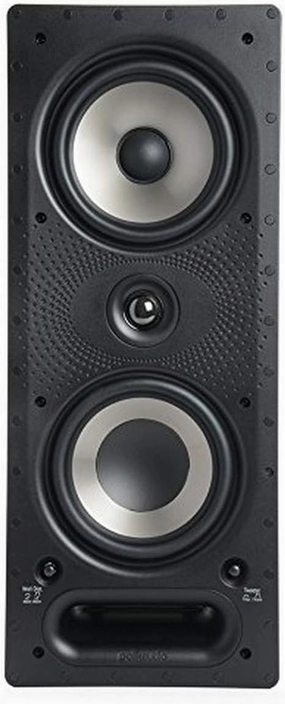 Polk Audio 265-RT 3-Way in-Wall Speaker - The Vanishing Series | Easily Fits in Ceiling/Wall | High-Performance Audio - Use in Front, Rear or as Surrounds | with Power Port & Paintable Grille - Black bookshelf speakers,compact stereo speakers,hi-fi she