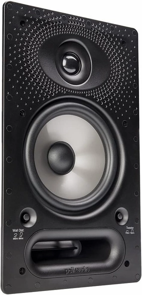 Polk Audio 65-RT in-Wall Speaker (1) 6.5" Driver - The Vanishing Series with Premium Sound | Power Port & Paintable Grille White bookshelf speakers,compact stereo speakers,hi-fi shelf speakers,