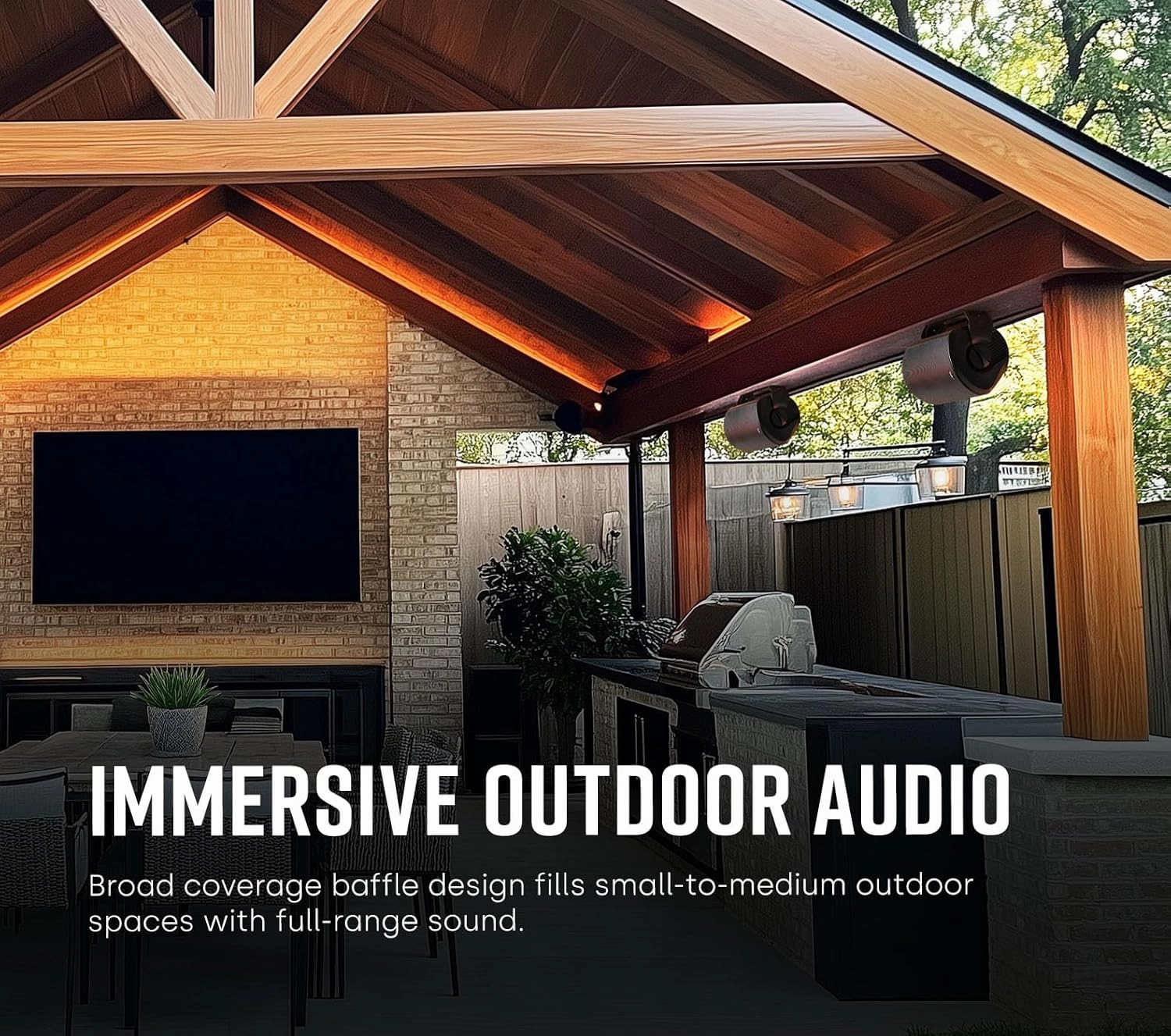 Polk Audio Atrium 5 Outdoor Speakers with Powerful Bass (Pair, Black), All-Weather Durability, Broad Sound Coverage, Speed-Lock Mounting System