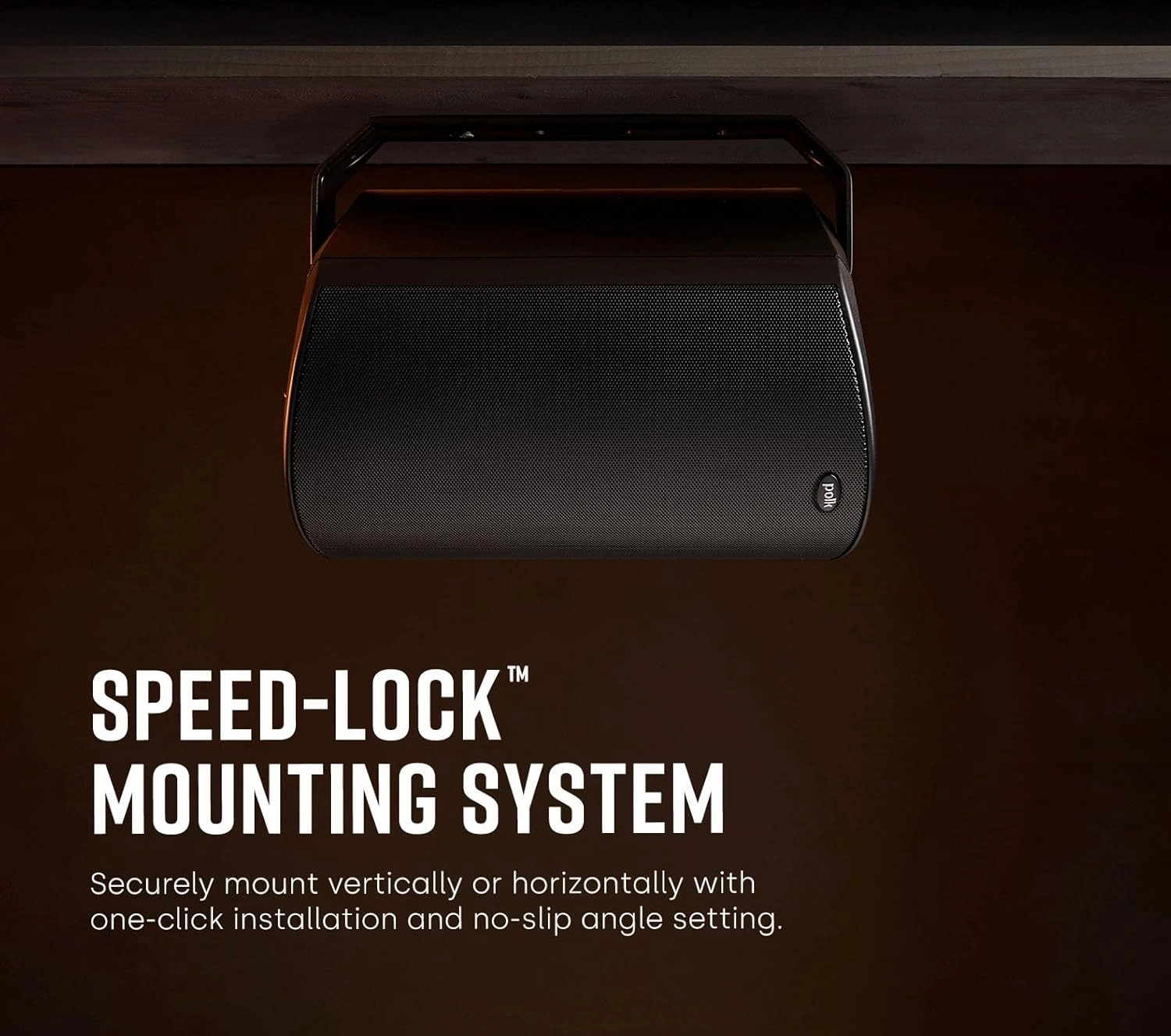 Polk Audio Atrium 5 Outdoor Speakers with Powerful Bass (Pair, Black), All-Weather Durability, Broad Sound Coverage, Speed-Lock Mounting System