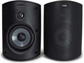 Polk Audio Atrium 6 Outdoor All-Weather Speakers with Bass Reflex Enclosure (Pair, Black), Broad Sound Coverage, Speed-Lock Mounting System bookshelf speakers,compact stereo speakers,hi-fi shelf speakers,