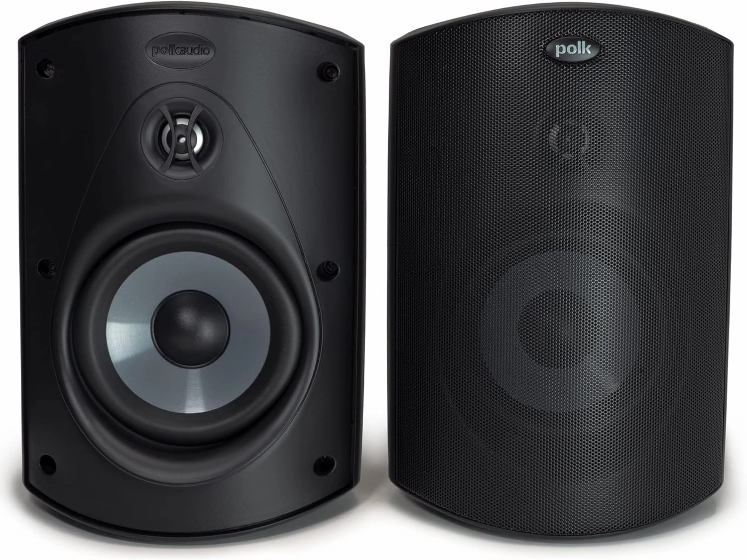 Polk Audio Atrium 6 Outdoor All-Weather Speakers with Bass Reflex Enclosure (Pair, Black), Broad Sound Coverage, Speed-Lock Mounting System bookshelf speakers,compact stereo speakers,hi-fi shelf speakers,