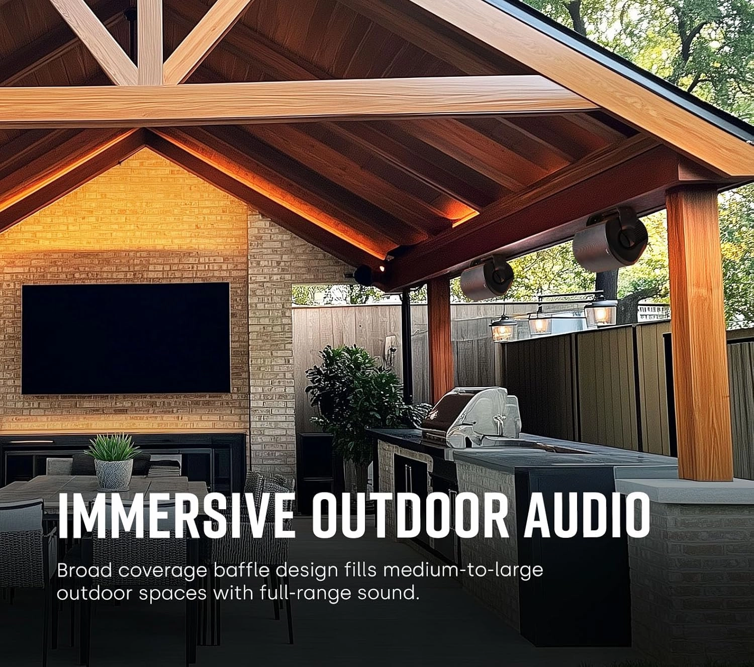 Polk Audio Atrium 8 SDI Flagship Outdoor Speaker (Black) - Use as Single Unit or Stereo Pair, Powerful Bass & Broad Sound Coverage, Withstands Extreme Weather & Temperature