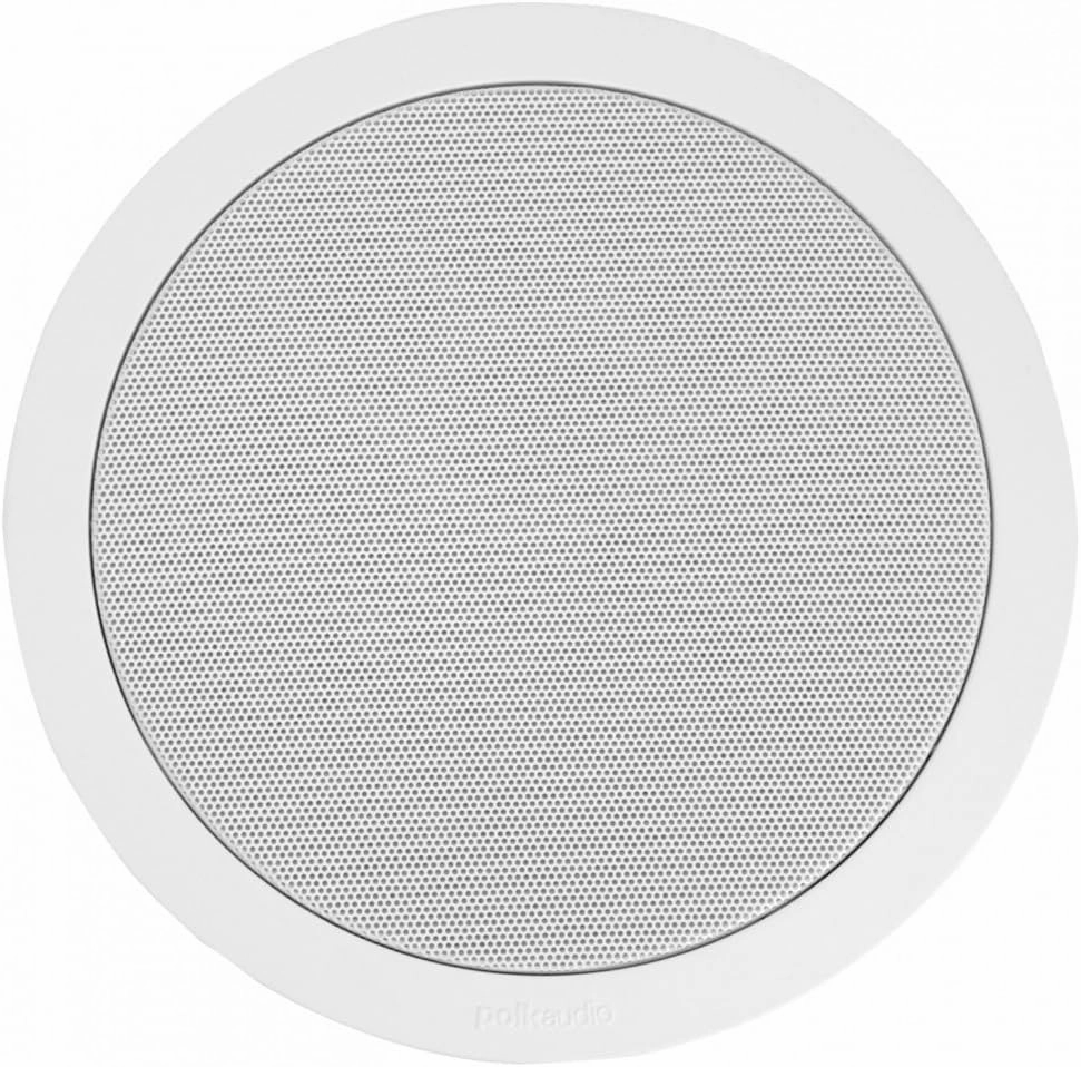 Polk Audio MC60 2-Way in-Ceiling 6.5" Speaker (Single) | Dynamic Built-in Audio | Perfect for Humid Indoor/Enclosed Areas | Bathrooms, Kitchens, Patios (White) soundbar,TV speaker bar,home theater soundbar,