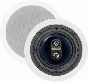 Polk Audio RC6s in-Ceiling 6.5" Stereo Speaker, Dual Channel from a Single Location, Great for Damp, Humid Placement, (White, Paintable Grille) soundbar,TV speaker bar,home theater soundbar,