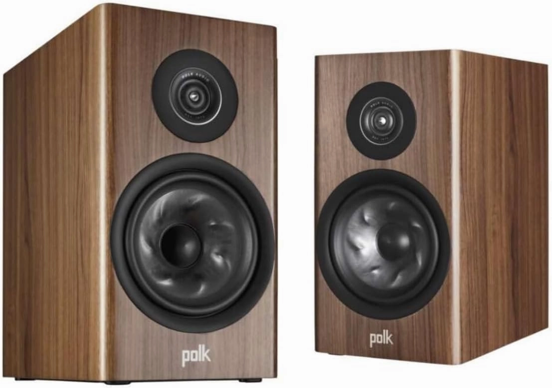Polk Audio Reserve R200 Large Bookshelf Speaker for Dynamic, Detailed Home Theater Audio, 1" Pinnacle Ring Tweeter & 6.5" Turbine Cone Woofer, Dolby Atmos & IMAX Enhanced, Wall Mountable, Walnut Brown bookshelf speakers,compact stereo spe