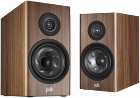 Polk Audio Reserve R200 Large Bookshelf Speaker for Dynamic, Detailed Home Theater Audio, 1" Pinnacle Ring Tweeter & 6.5" Turbine Cone Woofer, Dolby Atmos & IMAX Enhanced, Wall Mountable, Walnut Brown bookshelf speakers,compact stereo spe