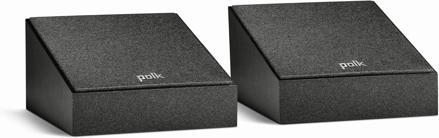 Polk Monitor XT90 Hi-Res Height Speaker Pair for 3D Sound Effect - Dolby Atmos-Certified, DTS:X and DTS Virtual:X Compatible 4" Dynamically Balanced Woofer, Midnight Black soundbar,TV speaker bar,home theater soundbar,