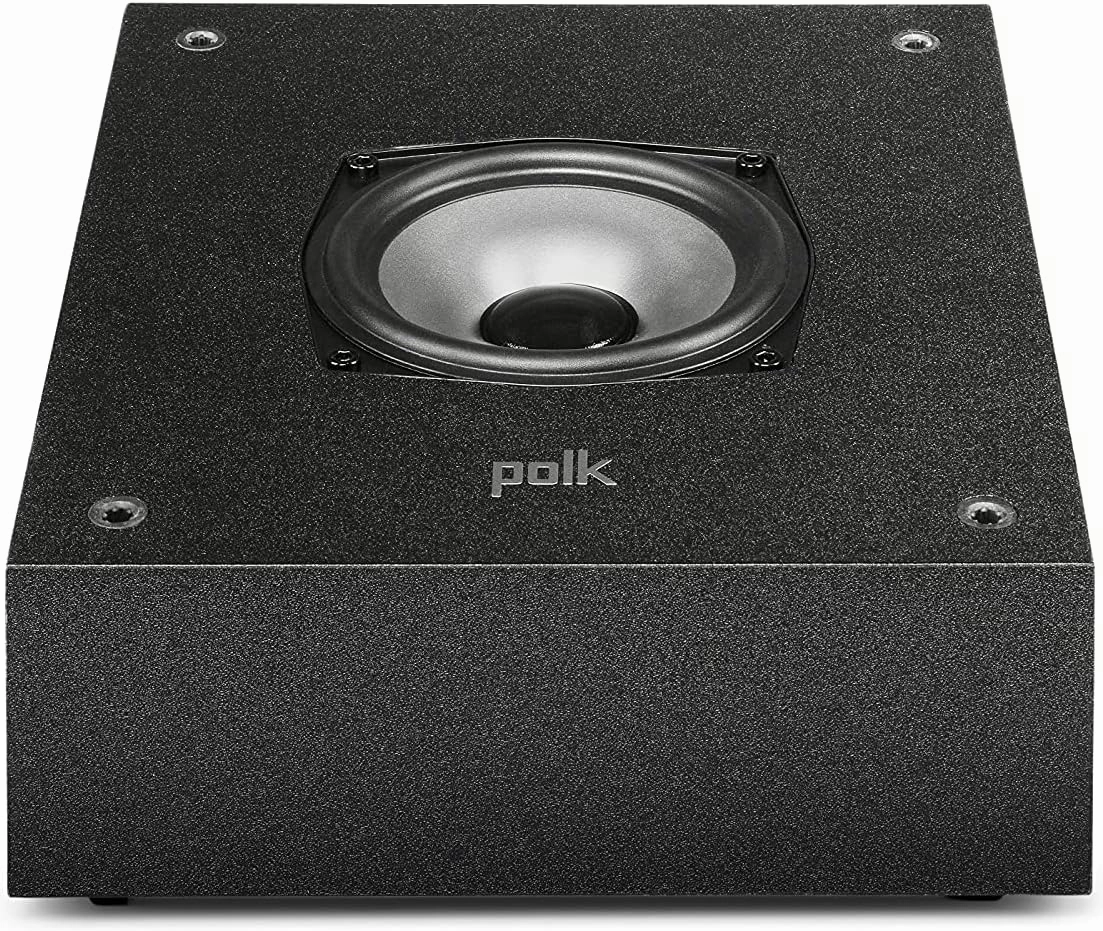 Polk Monitor XT90 Hi-Res Height Speaker Pair for 3D Sound Effect - Dolby Atmos-Certified, DTS:X and DTS Virtual:X Compatible 4" Dynamically Balanced Woofer, Midnight Black
