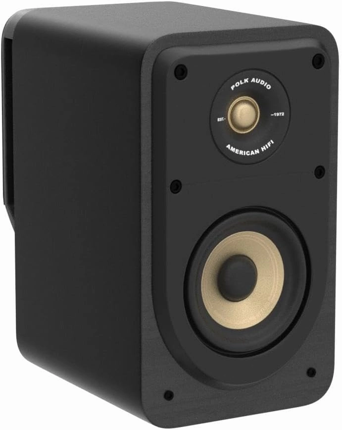 Polk Signature Elite ES15 Bookshelf Speaker - Hi-Res Audio Certified, Dolby Atmos & DTS:X Compatible, 1" Tweeter & 5.25" Woofer, Power Port Technology for Effortless Bass (Pair, Stunning Black)