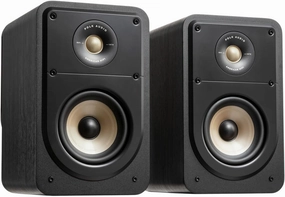 Polk Signature Elite ES15 Bookshelf Speaker - Hi-Res Audio Certified, Dolby Atmos & DTS:X Compatible, 1" Tweeter & 5.25" Woofer, Power Port Technology for Effortless Bass (Pair, Stunning Black) bookshelf speakers,compact stereo speakers,h