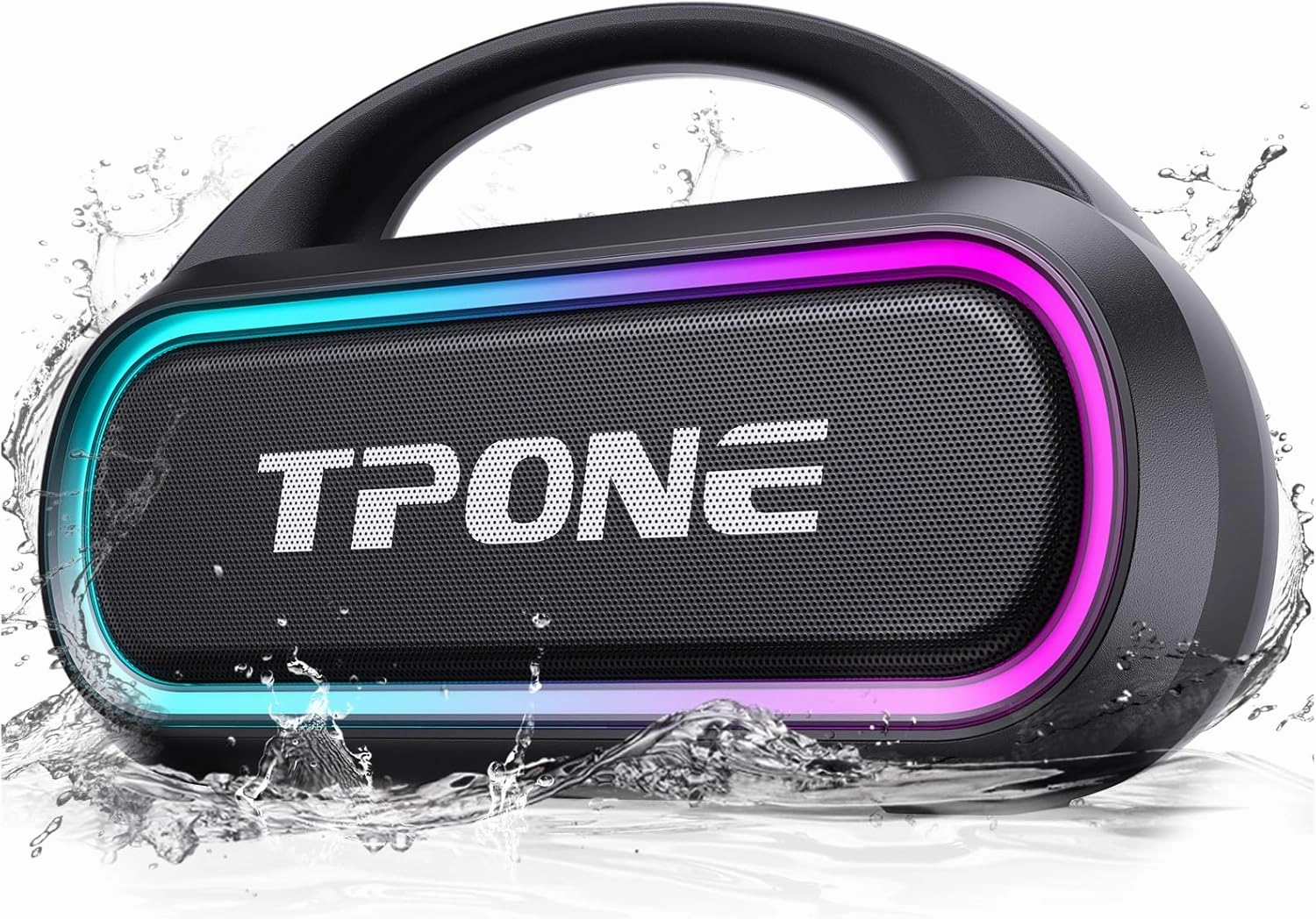 Portable Bluetooth Speaker, 30W Peak, 12H Playtime, IPX5 Waterproof with Light, TWS Pairing, Wireless Speaker for Home/Party/Outdoor/Beach, Birthday Gift (Black) floorstanding speakers,tower speakers,stereo floor speakers,