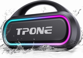 Portable Bluetooth Speaker, 30W Peak, 12H Playtime, IPX5 Waterproof with Light, TWS Pairing, Wireless Speaker for Home/Party/Outdoor/Beach, Birthday Gift (Black) wireless speakers,portable Bluetooth speaker,multiroom speaker,