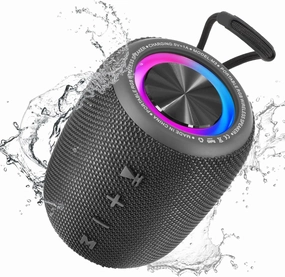 Portable Bluetooth Speaker, BT5.3 Wireless Speaker 20W Bass Diaphragms with Multi LED Light Dynamic Modes, IPX6 Waterproof 16H Playtime supports FM Mode, TF, USB for Home, Cycling, Outdoor, Beach floorstanding speakers,tower speakers,stereo floor speakers,