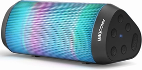 Portable Bluetooth Speaker Wireless with Lights, HD Stereo Sound, IPX4 Waterproof, TWS Pairing, BT5.3 with AUX Input, Small Speaker for Outdoor Home Camping Party, Ideal Electronics Gifts for Him, Her wireless speakers,portable Bluetooth speaker,multiroom 