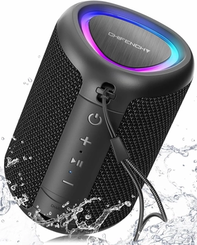 Portable Bluetooth Speaker with Lights, Powerful Crystal Clear Sound, IPX5 Waterproof, All Day Playtime, AUX&TF-Card Input, Bluetooth 5.3, TWS Paring, Small Wireless Speaker for Outdoor, Gift Ideas wireless speakers,portable Bluetooth speaker,multiroom