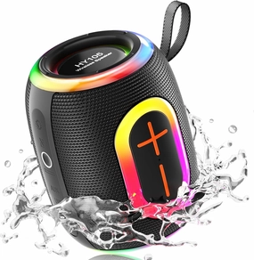 Portable Bluetooth Speaker with Stereo Sound, IPX5 Waterproof Wireless Speakers, 6 RGB LED Modes, Up to 20H Playtime, BT5.3, TWS Pairing, for Home/Bathroom/Party/Outdoor/Beach, Gift Ideals wireless speakers,portable Bluetooth speaker,multiroom speaker,