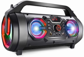 Portable Bluetooth Speaker with Subwoofer, Wireless Speakers with Booming Bass, FM Radio, RGB Lights, EQ, Stereo Sound, 10H Playtime, 30W Loud Speaker for Home, Outdoor, Party, Travel, Camping, Gifts outdoor speakers,weatherproof speakers,patio audio syste