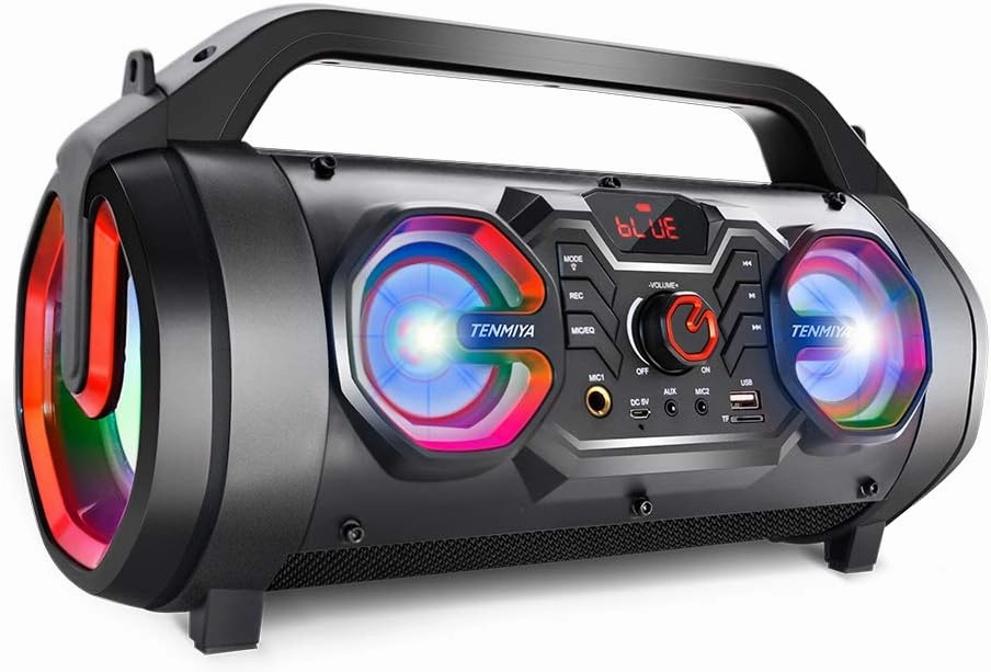 Portable Bluetooth Speaker with Subwoofer, Wireless Speakers with Booming Bass, FM Radio, RGB Lights, EQ, Stereo Sound, 10H Playtime, 30W Loud Speaker for Home, Outdoor, Party, Travel, Camping, Gifts outdoor speakers,weatherproof speakers,patio audio syste