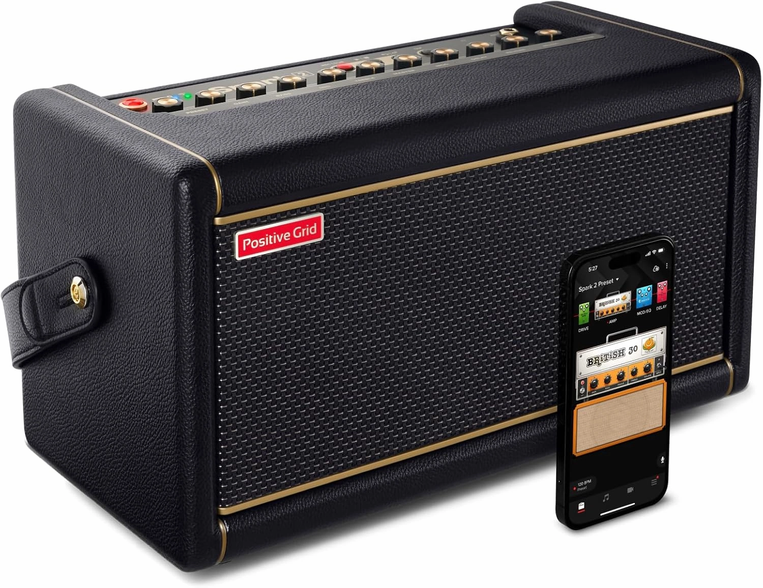 Positive Grid Spark 2 50W Smart Guitar Practice Amp & Bluetooth Speaker with Built-in Looper, AI Features & Smart App for Electric, Acoustic, & Bass Guitar integrated amplifier,stereo receiver,hi-fi amp combo,