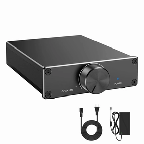 Power Amplifier 160W x 2 Home HiFi Stereo Class D Audio Amp, TPA3255, 2.0 Audio, 2 Channel Stereo Amp for Desktop Bookshelf Home Theater Passive Audio Stereo System, with DC 32V Power Adapter power amplifier,stereo amp,hi-fi power amp,