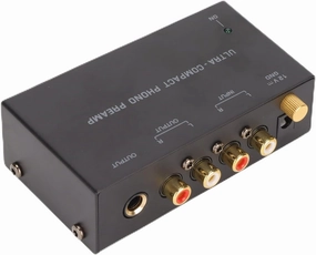 PP400 Phono Turntable Preamp, Stereo Input Output Record Player Amplifier with Independent Knob Control, 100 240V (US Plug) phono preamp,turntable amplifier,record player preamp,