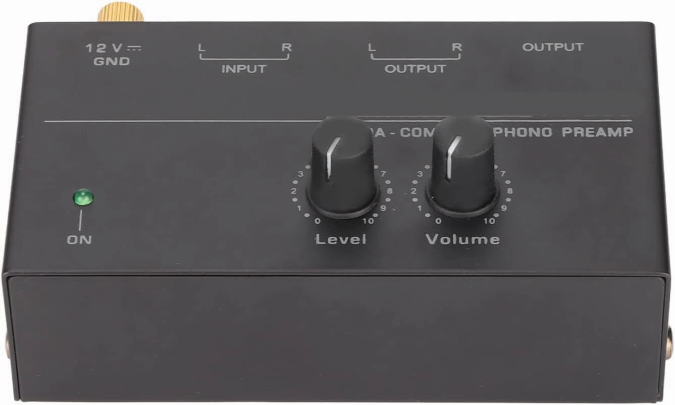 PP500 Phono Preamp Low Noise Stereo Input Output Sensitive Record Player Preamplifier for Turntable Fans (US Plug) phono preamp,turntable amplifier,record player preamp,