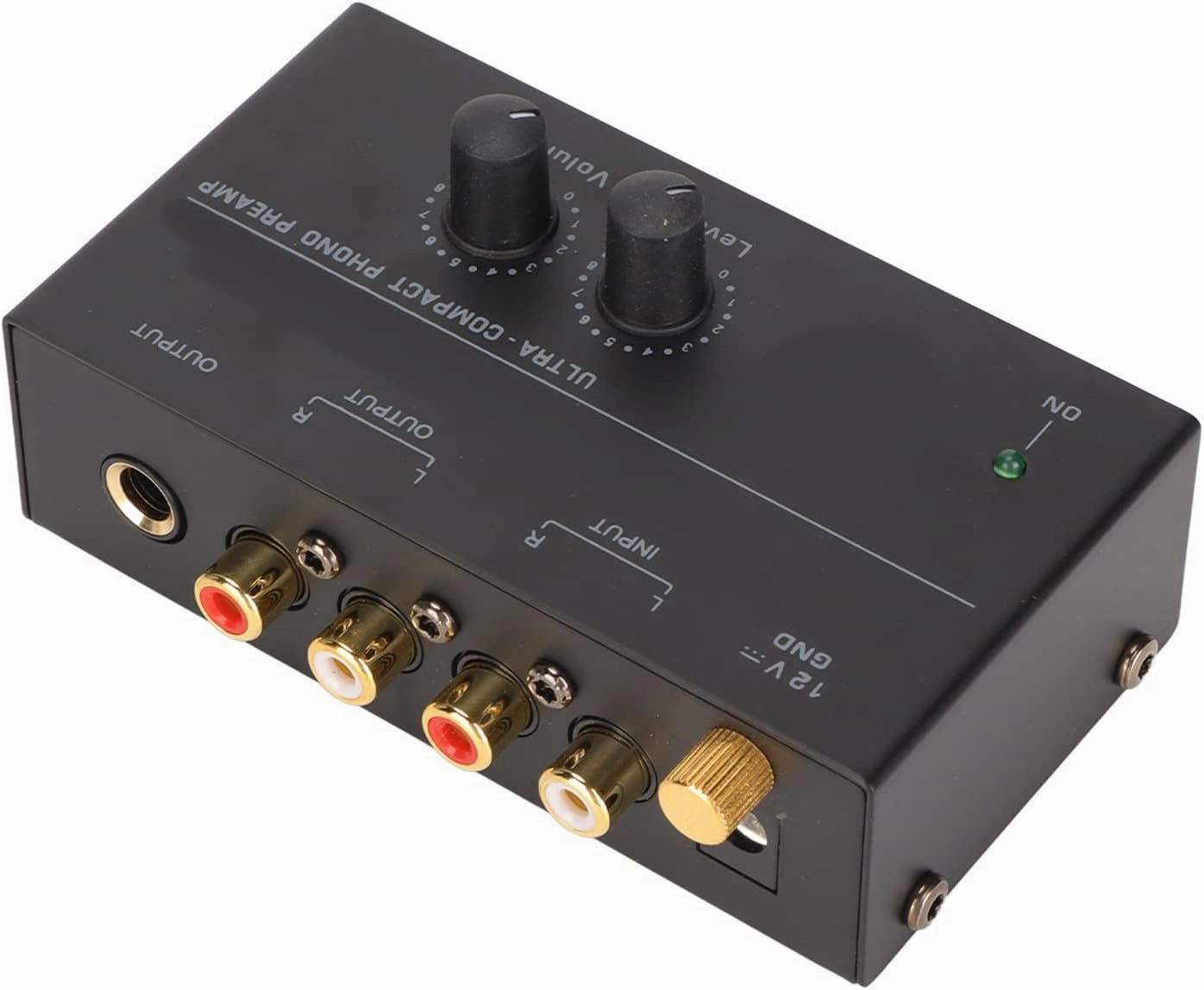 PP500 Phono Preamp Low Noise Stereo Input Output Sensitive Record Player Preamplifier for Turntable Fans (US Plug)