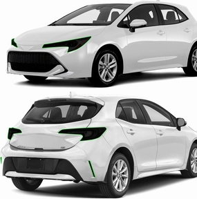 Precut Headlight Tail Light Tint Kit Film Fit for Toyota Corolla 2019 2020 2021 2022 Hatchback Light Overlay Complete with Gloss Dark Smoke Wrap Cover Vinyl Decals Accessories vinyl accessories,turntable parts,record player tools,