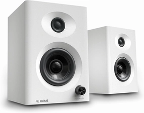 Premium 3" Bookshelf Speakers, 60W Peak Power Bluetooth v5.3 HiFi Computer Speakers for Home Office, Dorm & Small Rooms, Desktop PC, Laptop & Gaming, Compact Stereo Pair, White bookshelf speakers,compact stereo speakers,hi-fi shelf speakers,
