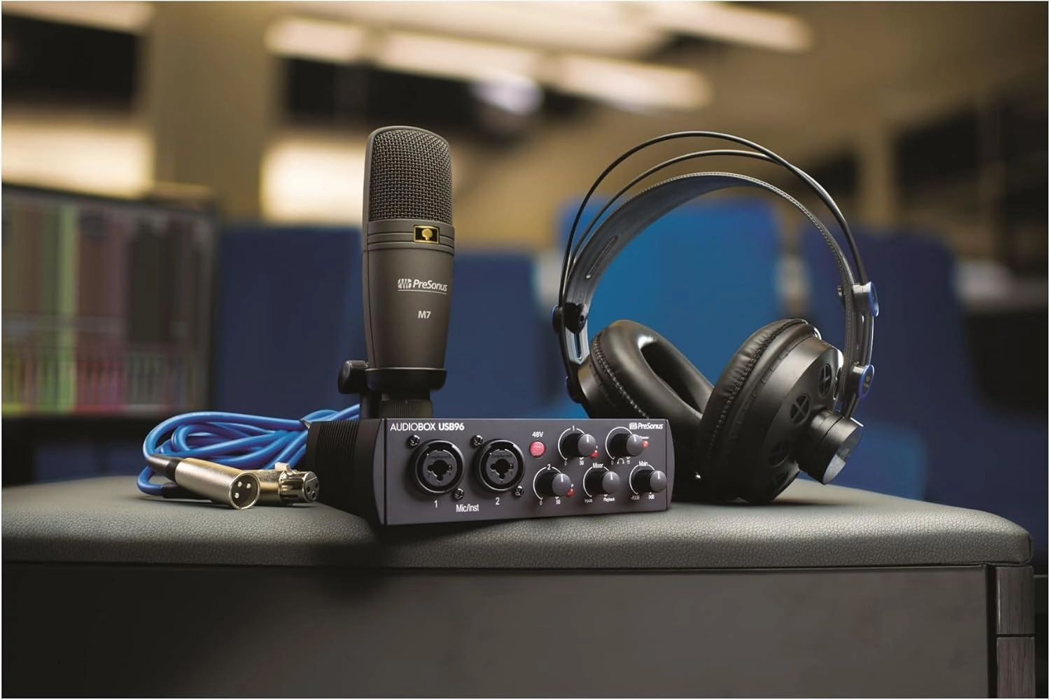 PreSonus AudioBox 96 25th Anniversary Studio Recording Bundle with Studio One Artist DAW Music Production Software