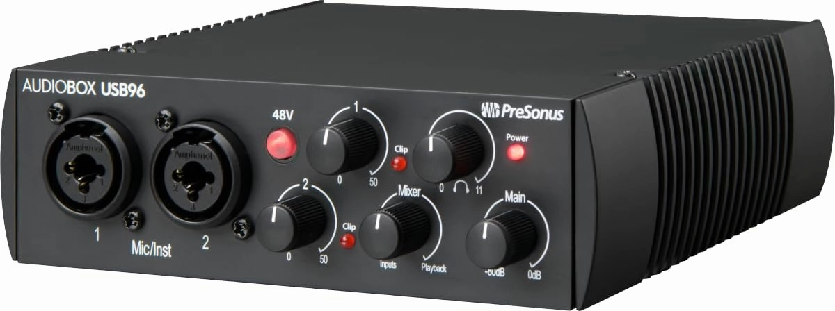 PreSonus AudioBox 96 25th Anniversary USB Audio Interface with Studio One Artist DAW Recording Software audio interface,USB interface,music recording input,