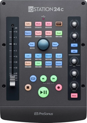 PreSonus ioStation 24c 2x2, 192 kHz, USB Audio Interface and Production Controller with Studio One Artist and Ableton Live Lite DAW Recording Software audio interface,USB interface,music recording input,
