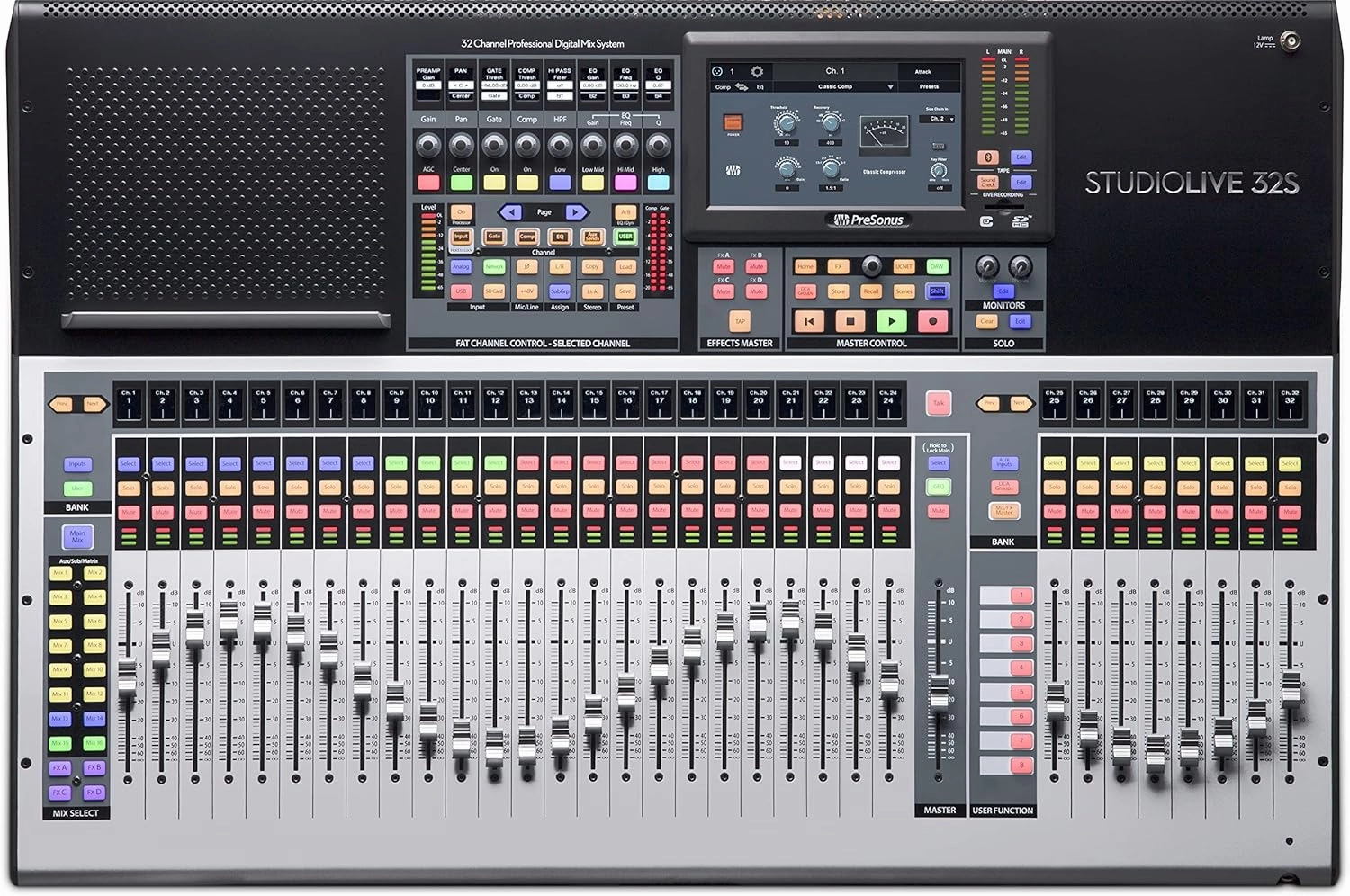 PreSonus StudioLive 32S 32-Channel/22-bus digital console/recorder/interface with AVB networking and dualcore FLEX DSP Engine