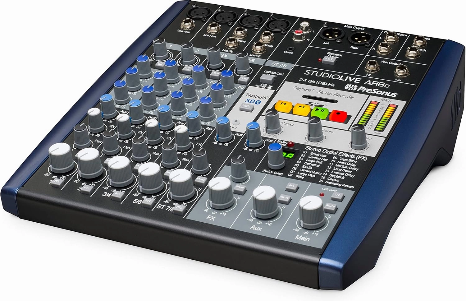 PreSonus StudioLive AR8c 8-Channel USB-C Hybrid Digital/Analog Performance Mixer, Unpowered