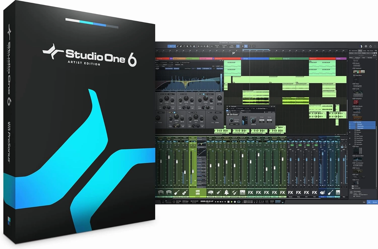 PreSonus StudioLive AR8c 8-Channel USB-C Hybrid Digital/Analog Performance Mixer, Unpowered