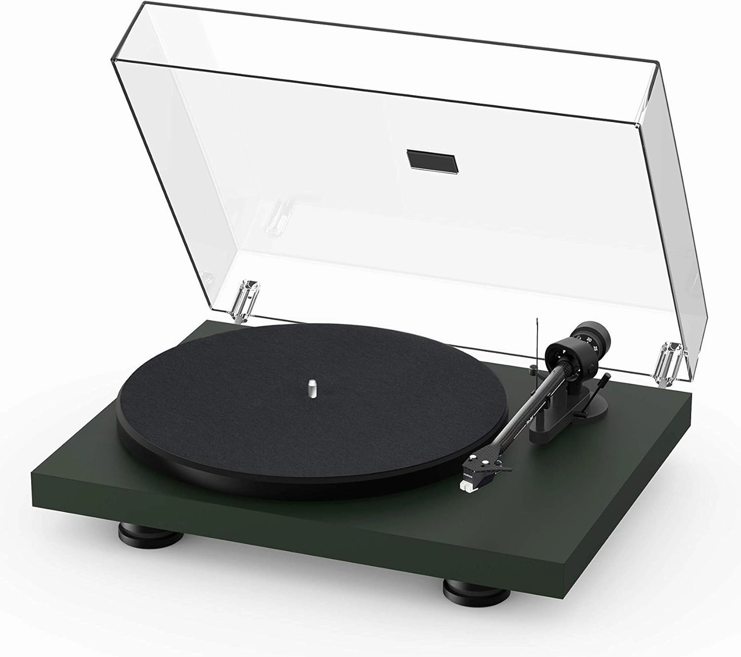 Pro-Ject Debut Carbon EVO, Audiophile Turntable with Carbon Fiber tonearm, Electronic Speed Selection and pre-Mounted Sumiko Rainier Phono Cartridge (Satin Fir Green) balanced output player,audiophile player,hi-res digital player,