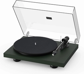 Pro-Ject Debut Carbon EVO, Audiophile Turntable with Carbon Fiber tonearm, Electronic Speed Selection and pre-Mounted Sumiko Rainier Phono Cartridge (Satin Fir Green) balanced output player,audiophile player,hi-res digital player,