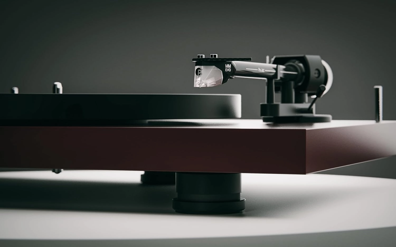 Pro-Ject Debut EVO 2, Next Generation Audiophile Turntable with Carbon Fiber tonearm, Electronic Speed Selection and pre-Mounted Pick it MM EVO Cartridge, Made in Europe (Satin Wine Red)