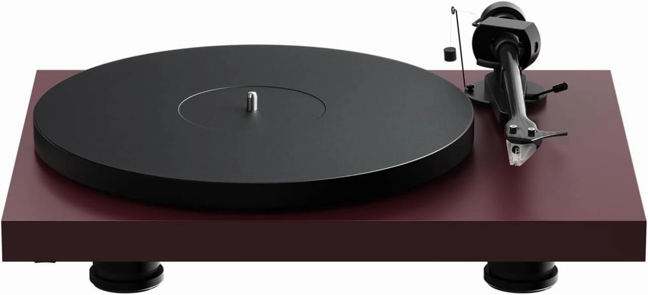 Pro-Ject Debut EVO 2, Next Generation Audiophile Turntable with Carbon Fiber tonearm, Electronic Speed Selection and pre-Mounted Pick it MM EVO Cartridge, Made in Europe (Satin Wine Red) direct-drive turntable,DJ turntable,hi-torque vinyl deck,
