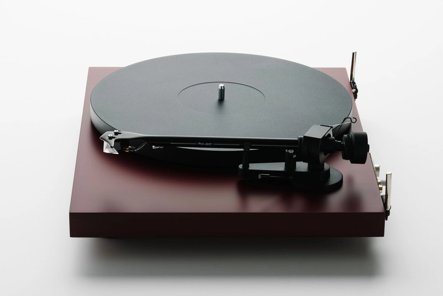 Pro-Ject Debut EVO 2, Next Generation Audiophile Turntable with Carbon Fiber tonearm, Electronic Speed Selection and pre-Mounted Pick it MM EVO Cartridge, Made in Europe (Satin Wine Red)