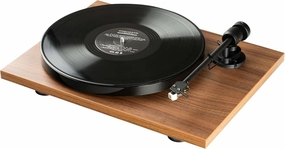 Pro-Ject E1 AT3600L Phono - Record Player with Phono Internal Preamplifier - Plug & Play, AT3600L Element, Resonance Limiting, New AT3600L Cartridge - Walnut direct-drive turntable,DJ turntable,hi-torque vinyl deck,