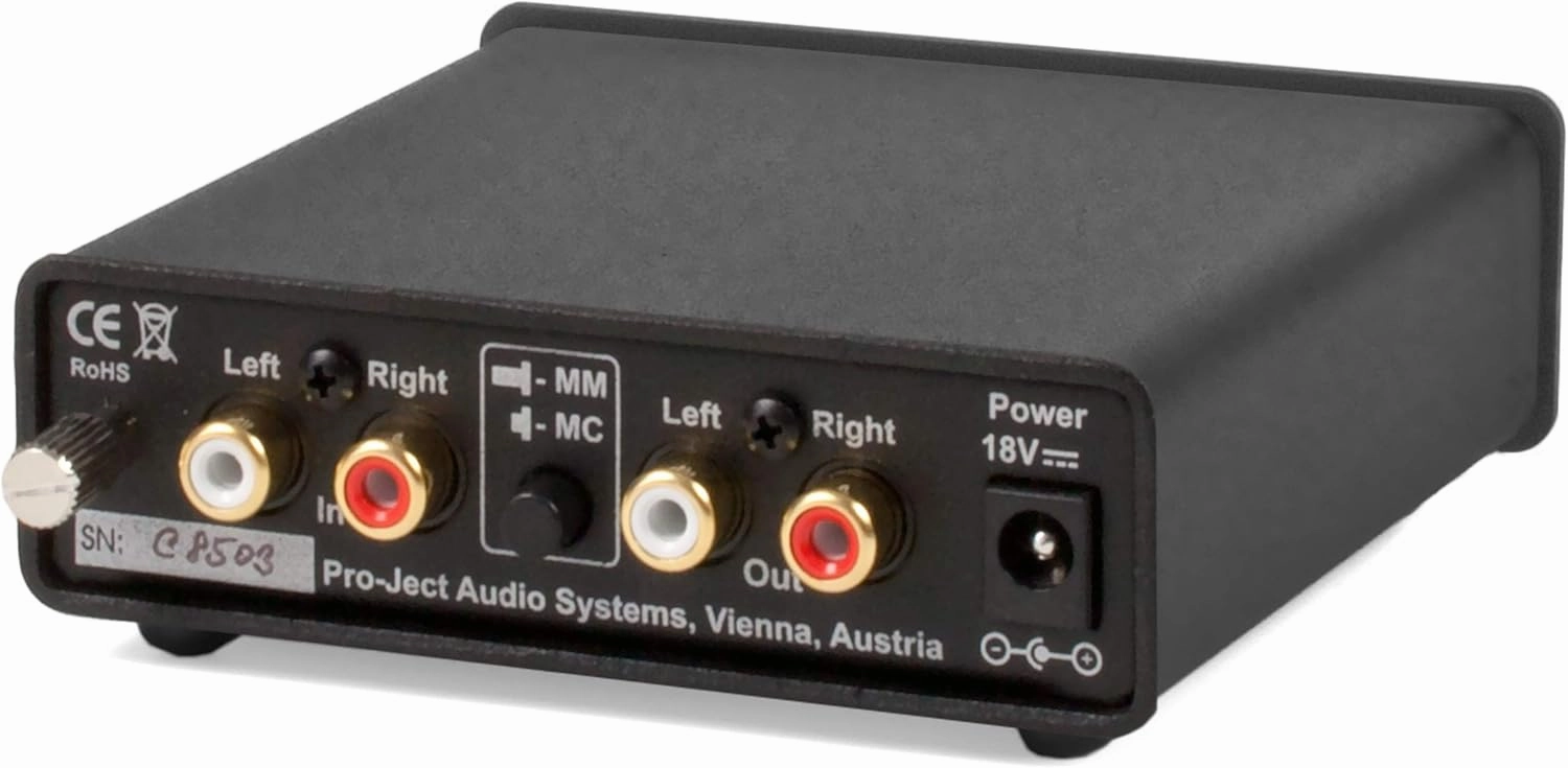 Pro-Ject Phono Box DC MM/MC Phono Preamp with Line Output (Silver)