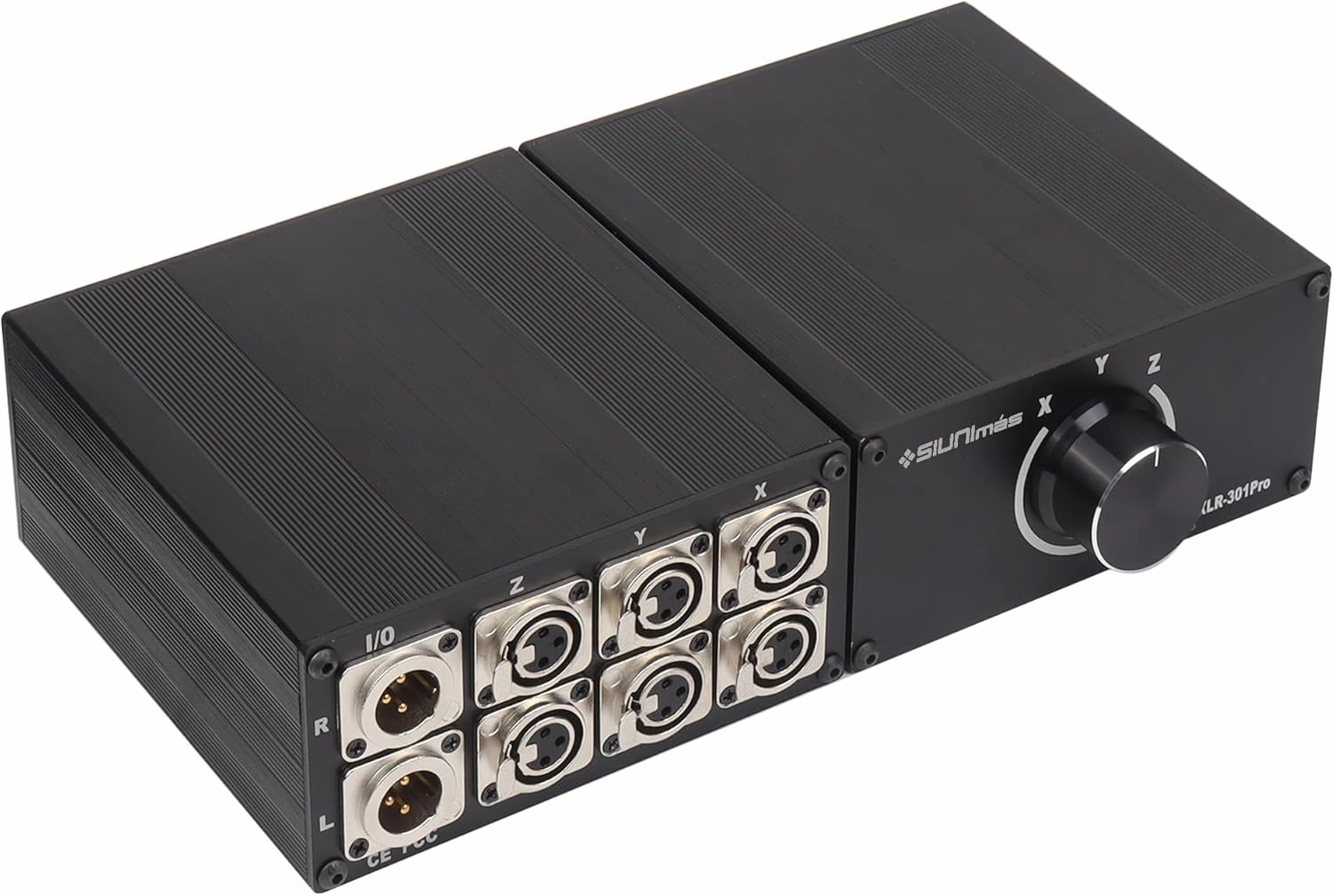 Pro XLR 3Pin 3Channels XLR Selector Box XLR Balanced Switching Box 3-in 1-Out/1-In 3-Out Interchangeable HiFi Stereo Passive Audio Selector Swtich Box(MS-XLR-0301) balanced output player,audiophile player,hi-res digital player,
