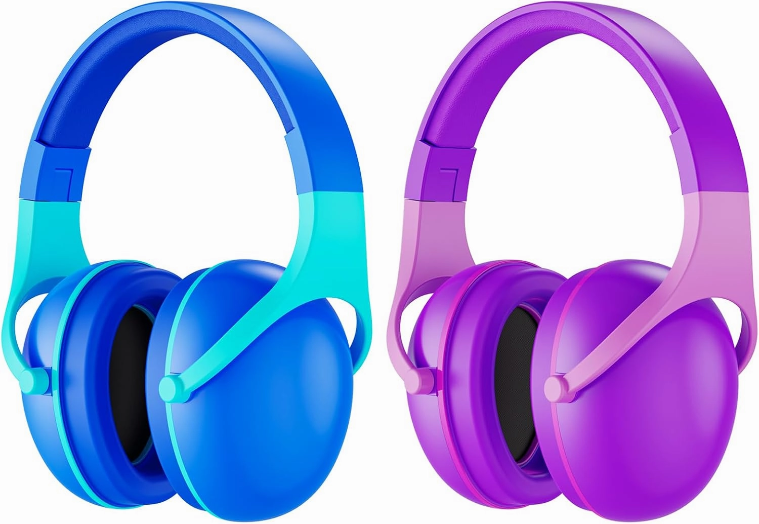 ProCase 2 Pack Noise Cancelling Headphones for Kids, Kids Ear Protection for Monster Jam Truck, Hearing Protection Noise Reduction Earmuffs for Sensory Autism Toddler Children -Purple & Indigo noise cancelling headphones,ANC headphones,travel headphone