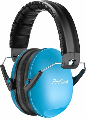ProCase Noise Cancelling Headphones for Kids Toddler, SNR 27dB Noise Reduction Ear Muffs, Hearing Protection for Monster Jam, Concerts, Fireworks, Shooting, Air Show, Autism Sensory Needs -Blue noise cancelling headphones,ANC headphones,travel headphones,