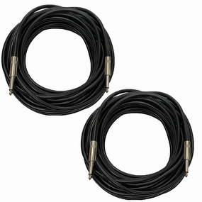 Professional 10 Feet 12 Gauge 1/4" to 1/4" TS Speaker Cables - 12AWG 10ft DJ/PA Speaker Cords Amp Audio Wires - 2 Pack speaker cable,audio wire,hi-fi speaker cord,