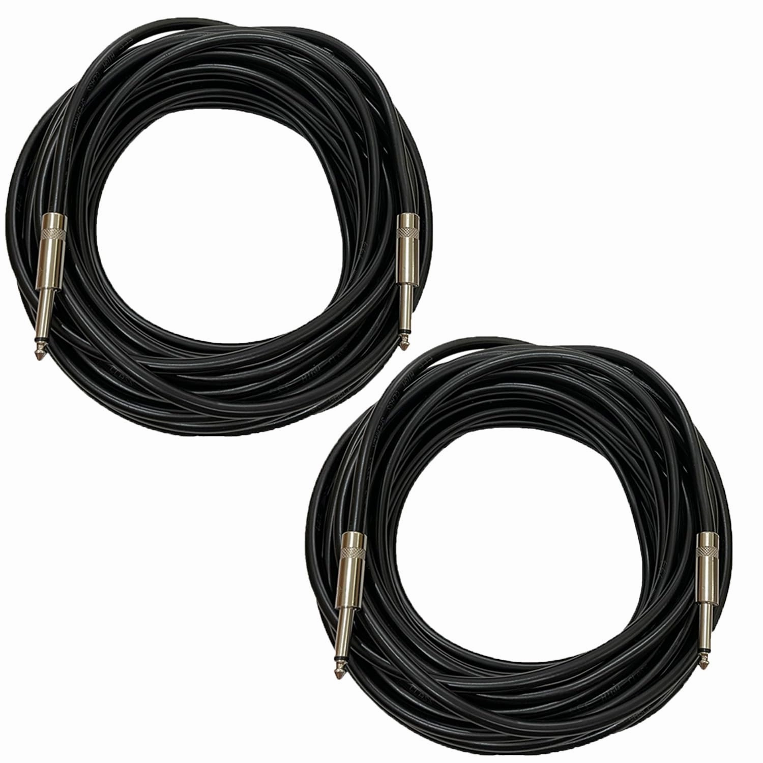 Professional 10 Feet 12 Gauge 1/4" to 1/4" TS Speaker Cables - 12AWG 10ft DJ/PA Speaker Cords Amp Audio Wires - 2 Pack speaker cable,audio wire,hi-fi speaker cord,